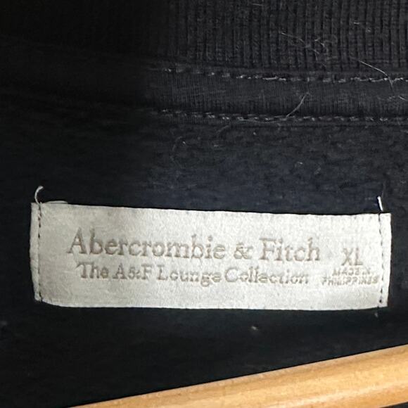 ABERCROMBIE & FITCH Lounge Black Fleece Long Sleeve Romper Sz XL {Q22} - Picture 4 of 5